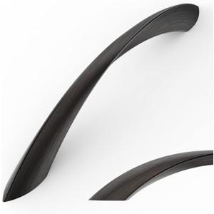 Amerdeco 10 Pack Matte Black 5 Inch(128mm) Hole Centers Kitchen Arch Twisted Cabinet Pulls Cabinet Hardware Kitchen Handles for Cabinets Cupboard Handles Drawer Pulls ZH0048