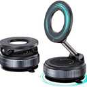 CARMOUNT Clutch–X One – Cell Phone Car Mount for iPhone – 360° Magnetic Phone Holder for Car, 96LBS Suction Cup Phone Mount for Car & Phone Holder for Desk, Metal Strut (Black)