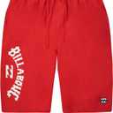 Billabong Big and Tall Swim Trunks for Men, Board Shorts Mens Pockets 10" Inseam (4X, Red)