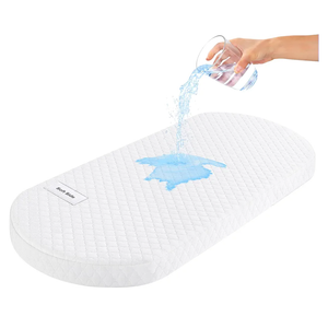 Pro Goleem Baby Bassinet Mattress, Breathable Waterproof Soft Cover Gel Memory Foam, Compatible with Dream On Me Lacy Portable 2-in-1, Oval 30"x15" Dual Side Cradle Pad