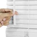 CHICOLOGY Cordless Mini Blinds for Indoor Windows, 29" W x 36" H, White Vinyl 1" Slats with Tilt Wand, Light Filtering to Room Darkening, Moisture-Resistant, Child-Safe, Screw-Mount Installation