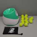 Automatic Ball Launcher for Small Dogs, USB Rechargeable Ball Thrower,10-30 Ft, Indoor& Outdoor Tennis Ball Thrower, 15PCS Mini Tennis Balls Included