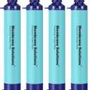 Membrane Solutions Straw Water Filter S1, NSF/ ANSI 42&372&401 certified, Survival Filtration Portable Gear, Emergency Preparedness, Supply for Drinking Hiking Camping Team Family Outing, 4 Pack