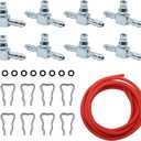 Diesel Fuel Injector Return Line Rail Kit Replacement For CHEVY GMC 2500 3500 6.6L LLY LBZ LMM DURAMAX ENGINES, 97328733 98062291 Return Connector Return Connector O-rings Retaining Clips
