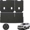 Cargo Mat & Backrest Mat for 2015-2020 Chevrolet Tahoe/GMC Yukon(Not for XL) - Custom Fit PU Leather Cargo Liner - All Weather Anti-Slip Waterproof Easy to Clean Cargo Mats