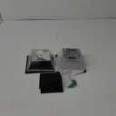 HUYIENO Solar Post Cap Lights Outdoor LED Lighting Deck Fence Cap Light Two Light Modes Warm White/Bright White Suitable for 4x4 Wooden Posts Black 2PK