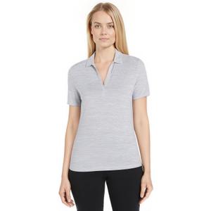 Callaway Womens Broken Stripe Ladies Golf Polo Shirt Moisture Wicking Fabric (Gray, M)