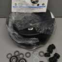 11x6.00-5 Flat Free Tire, Zero Turn Mower Front Tires with 3/4" or 5/8" and 1/2" Bearings, 5.2"- 8.3" Centered Hub, Load 400lbs, 11x6.00-5 Tires for Zero Turn Mower by Cubesprings - 1Pack