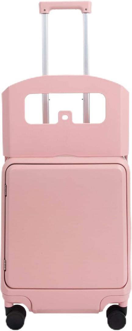 Apellia 20-Inch Carry-on Luggage with Foldable Seat Ride-on Suitcase for Kids 4-8 & Adults, TSA Lock, USB Charger Port, 360 Spinner Wheels, Cabin Approved Expandable Suitcase, Pink