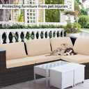 Outdoor Cushion Covers Set,8PCS Patio Furniture Couch Seat Slipcovers, Replacement for Sofa Sectional Chair(CoverOnly)