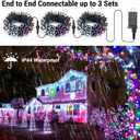 Brizled Color Changing Christmas Lights, 65.67ft 200 LED Cool White & Multicolor Christmas Lights, 11 Modes Remote Dimmable 29V Safe Adapter Outdoor Christmas Tree Lights String for Xmas Party Tree