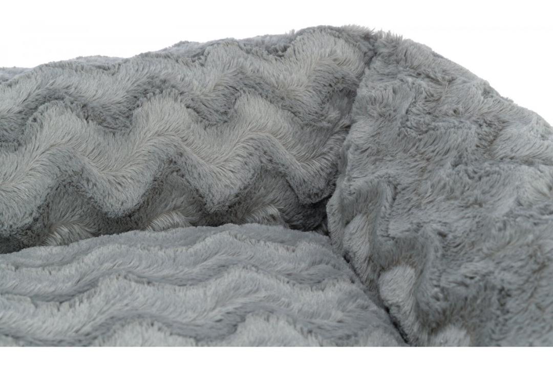 MallSingel Foldable Dog Bed, 44"L x 28"W x 5"H Orthopedic Memory Foam Dog Bed, Waterproof Pet Bed for People, Faux Fur Pet Couch for Adult with Non-Slip Bottom, Grey 