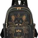 Chihuahua Backpack Purse For Women Lightweight Travel Shoulder Bag Daily Mini Backpack