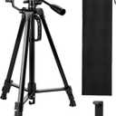 Laser Level Tripod Compatible with Bosch, Height Adjustable Laser Level Stand, 1/4"-20 Thread Mount, Collapsible Legs and Non-Skid Feet, Tripod Stand with Carrying Pouch, for Line and Point Lasers