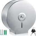 Mifoci 1 Pcs Industrial Toilet Paper Holder Commercial Roll Dispenser Wall Mount Stainless Steel Jumbo Tissue Dispenser Fits 9" Roll Toilet Paper for Office Home Public Places (Silver)