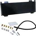 40k Transmission Oil Cooler Kit Compatible with Heavy Duty 40,000 GVW Max Low Pressure Drop Trans Cooler with Mounting Hardware, Towing Applications and Advanced Cooling Protection #LPD47391 (Black)