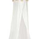 Creative Co-Op White Cotton Macram Canopy with Tassels