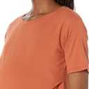 Amazon Essentials Womens Cotton Modal Maternity and Nursing Sleepwear Pajama Set (X-Small, Terracotta)