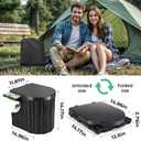 Sckee Camping Toilet, Portable Toilet for Adults, Portable Travel Folding Toilet with Lid and Paper Holder, Compact Potty for Car, Camp Toilet Portable Toilet for Camping, Hiking,Truck, RV, Beach