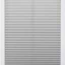 DEZ FURNISHINGS Cordless 1" Light Filtering Pleated Shade, Fabric, 29" W x 48" H, Silver Gray