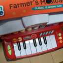 Farm Animals Keyboard Preschool Learning Toy with Silly Sounds and Light-Up Piano with Learning Songs for Infants, 13 inches