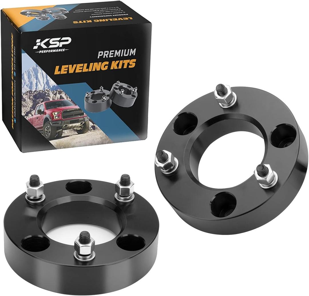 KSP 2in Level Kits for F150 2004-2025,2" Front Leveling Lift Kits Compatible with Expedition 03-18,Mark LT 2005-2008, Aluminum Forged Strut Spacers Raise the Truck 2inchPackage of 2pcs