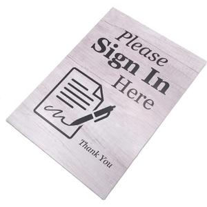 Please Sign In Here Sign/Notice - With Wood Stand or Adhesive (Adhesive)