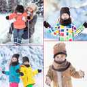 Liitrsh 24/48 Pcs Toddle Hat Scarf Glove Earmuffs for 2-8 Years Boy Girl, Winter Beanie Caps Gloves Mittens Earflaps (Multicolor)