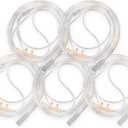 JWYN 5pk 7Ft Pediatric Kids Oxygen Nasal Cannula, Salter Style, Trumpet Connector (Clear)