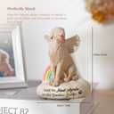 Dog Memorial Figurines Statues: Pet Sympathy Gifts for Loss of Dogs - Rainbow Bridge Remembrance Angel Gift for Dog Mom