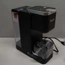 Single Serve Coffee Maker with Built-in Detachable Milk Frother, Iced and Hot Coffee Machine for K Cup & Grounds, 40oz Removable Water Reservoir, 6 Cup Sizes, Fits 7.3" Travel Mug, Black