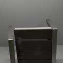 Modway Shore Aluminum Outdoor Patio Side Table in Silver Gray