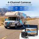 4K RV Backup Camera System, 10.1 in Touchscreen, 4 Wired Cameras