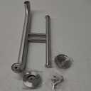 Brushed Nickel Handicap Grab Bar w/Toilet Paper Roll Holder, Zepolu 2-in-1 Safety Assist Bar Balanced Support Handle 17 Inch, Stainless Steel Wall Mounted Bathroom Toilet Grab Bar for Senior Elderly