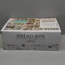 E-far Vintage Bread Box for Kitchen Countertop, Cream Metal Bread Storage Container Retro Bread Bin for Pastries/Loaves/Dry Food, Large Capacity & Modern Design (16.7 x 9 x 6.4) 