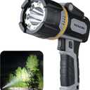 Rechargeable Spotlight 2000000 Lumen, Super Bright 9 LED Spotlight Flashlight with COB Light & Foldable Stand, Long Lasting Large Handheld Spot Light for Boating Camping Boat Marine