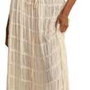 Sastianaen Women Sexy Mini Skirt Set Y2k Strapless Tube Top Bodycon Skirt 2 Piece Outfits Dress Solid Party Club Streetwear (Medium, A0-ruffle Apricot)