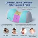ComfortLife Small Neck Stretcher Pillow for Pain Relief, Medium Soft Cervical Traction Device Neck Mild Support Pillow Foam Cervical Neck Pillow for Tension Muscle Relax Relief (Grey)