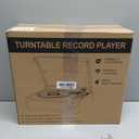 Vinyl Record Player with Speakers Vintage Turntable for Vinyls Records Belt-Driven Turn Table Support 3-Speed, Wireless Playback, Headphone, AUX-in, RCA Line LP Phonograph for Sound Enjoyment Black