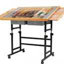 BuilderButler 2000 Pieces Puzzle Table with Wheels, with Drawers and Cover, 40.16"x28.5" Adjustable Height & 45 Tilting, Puzzle Board for Adults (Large)