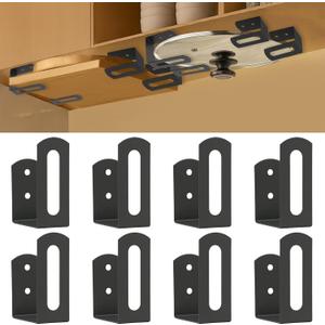 YCQDDA Under Cabinet Cutting Board Holder  8 Pcs Stainless Steel Cutting Board & Pot Lid Rack Storage, Under Shelf Counter Chopping Board Organizer (Grey)