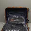 Coolife Suitcase Set 3 Piece Luggage Set Carry On Hardside Luggage with TSA Lock Spinner Wheels (Black, 3 piece set (DB/TB/20))