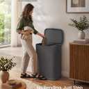 SONGMICS Laundry Hamper with Lid and Pedal, 160L Laundry Basket，2 Sections