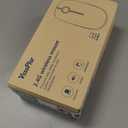 VssoPlor Wireless Mouse, 2.4G Slim Portable Computer Laptop Mouse with Nano Receiver Quiet Silent Optical Mice for Notebook, PC, Laptop, Computer-White and Gold