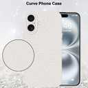 MZELQ for iPhone 16 Case, Silicone Wave Ripple Cute Pattern, Camera Protection Soft Slim Phone Case for Phone Case -White