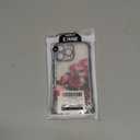 Yeddabox Compatible for iPhone 14 Pro Max Case, Clear Rose Flower Electroplated Cover with Airbag Shockproof Slim Soft TPU Phone Case for Women Girls, Purple