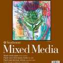 Strathmore 462-111 400 Series Mixed Media Pad, 11"x14" Glue Bound, 15 Sheets , White