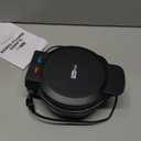 7 Inches Round Classic Waffle Maker Machine, Mini Waffle Maker, Non-stick Waffle Irons, Thin Waffle Maker Crispy, Black