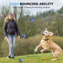 Nobleza Tennis Balls for Dogs 12 Pack, 2.5in Durable Bouncy Floatable Squeaky Tennis Balls for Dogs for Fetch & Exercise, Training Interactive Natural Rubber Squeaky Dog Ball for Small Medium Dogs (2.5 in - Moderate Chewer, Mix Color)