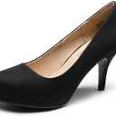 DREAM PAIRS Tiffany Women's Classic Elegant Versatile Low Stiletto Heel Dress Platform Pumps Shoes 7.5